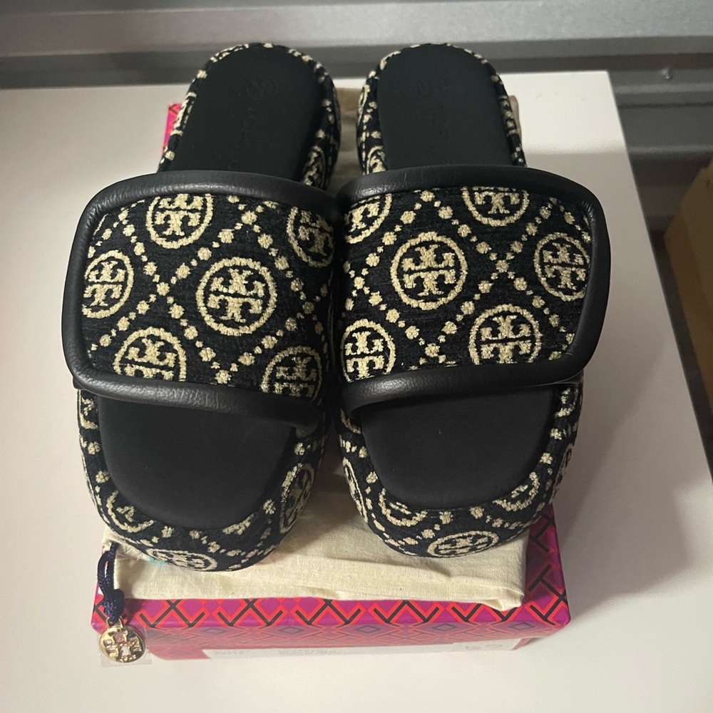 Tory Burch Monogram T Bubble Slides - image 3